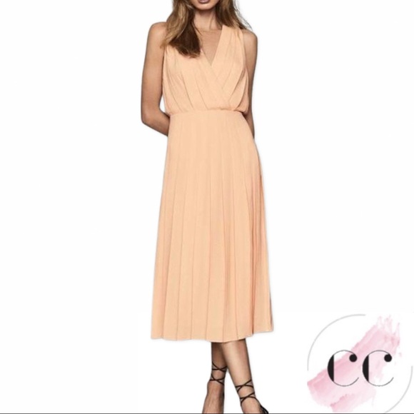 NWT Reiss Mariona Pleated Midi Dress - Picture 3 of 12